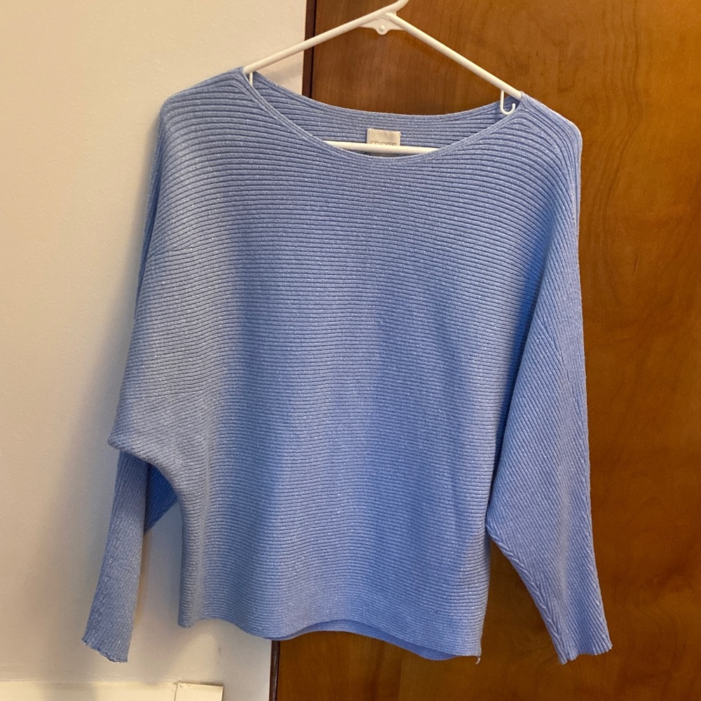 Chico's Light Blue Crew Neck Sweater